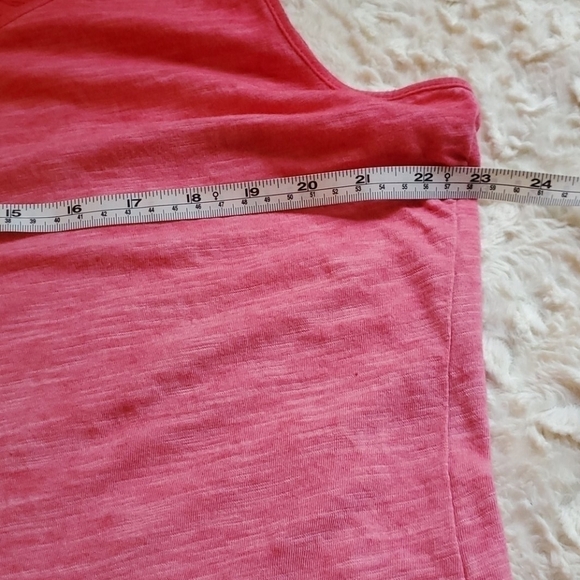 Last Chance CHARLIE B Peephole Tied Back Sleeveless Sz. XL Pink T-shirt - Picture 4 of 5